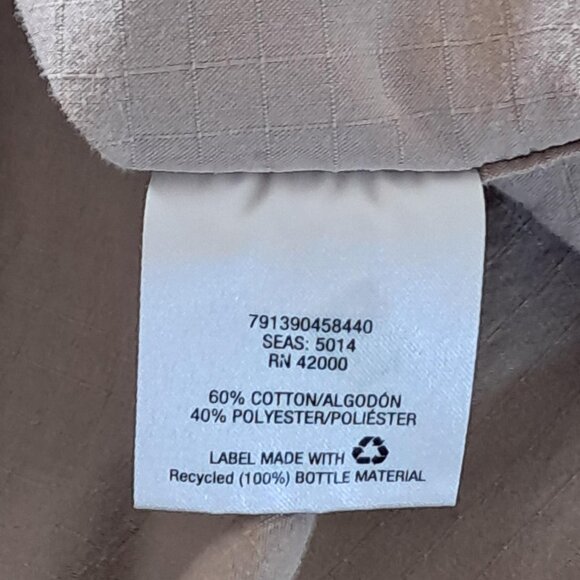 Men's Northwest Territory Long Sleeve Button Down Work Shirt, Size Large, Khaki - Picture 6 of 7